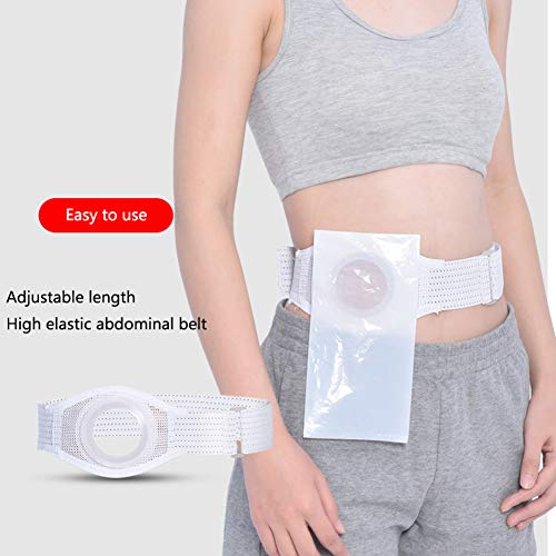 YAMAXUN Cinturón De Hernia Abdominal - Banda Elástica para El Vientre De Ostomía con Abertura De Estoma Transpirable para La Salud De La Ileostomía Después De La Colostomía