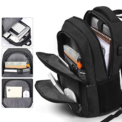 YAMTION Mochila Hombre,Mochila Portátil 15.6 Pulgadas,Mochila Escolar Juvenil con Puerto de Carga USB