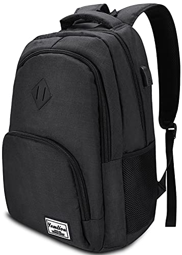 YAMTION Mochila Hombre,Mochila Portátil 15.6 Pulgadas,Mochila Escolar Juvenil con Puerto de Carga USB