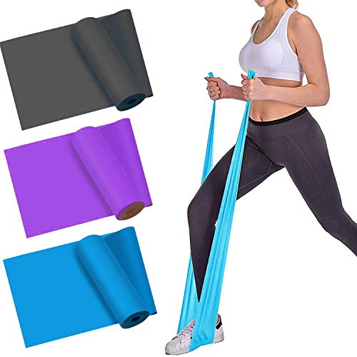 Yicente 3 Piezas Bandas de Resistencia Bandas Elasticas Musculación Cintas Elasticas para Piernas Yoga Bandas Fitness Látex Natural para Pilate Crossfit Fisioterapia Bandas para Glúteos Mujer Hombre