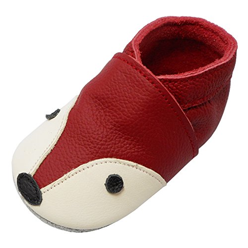 YIHAKIDS C-NP065-XL, Primer Zapato de Andador Unisex niños, Rose Rot Fuchs, 24/25 EU