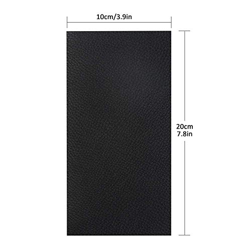 Yiiky 12 Piezas De ReparacióN De Cuero Parches, Primeros Auxilios Autoadhesivos para SofáS, Asientos para Autos, Bolsos, Chaquetas, Agujeros Fijos, Rasgaduras, Quemaduras, Manchas (Negro, 10X20CM)