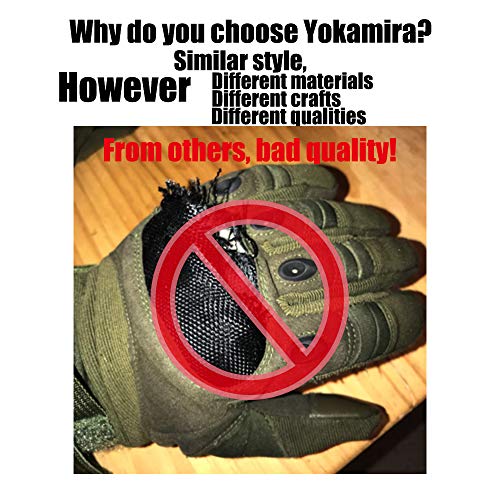 yokamira Guantes de Moto Pantalla Táctil, Guantes Tácticos Militares Dedo Completo Anti-Deslizante Invierno Verano para Hombre Mujer - Ciclismo, Motocicleta, Caza, Tiro, Escalada, Senderismo, L