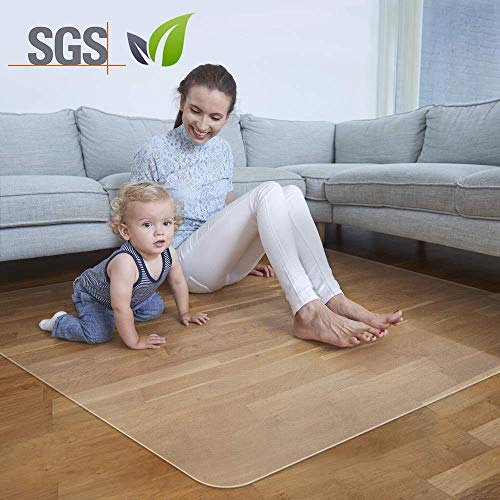 YOLEO Alfombrilla Transparente para Silla para Suelos Duros, Antideslizante, Material PVC-135x114 cm