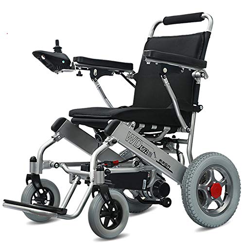 YQ WHJB Portátil Motorizado Silla De Ruedas Eléctrica,Plegable Ligero Dual Motor Intemperie Silla De Ruedas Viaje Seguro A