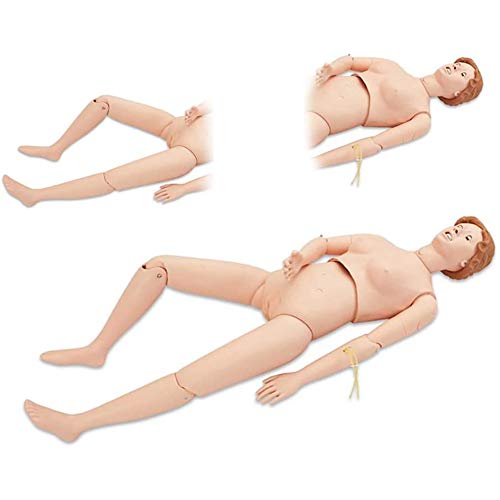 YUXINCAI Maniquí De Entrenamiento De Enfermería Multifuncional De Tamaño Natural, Habilidades De Enfermería Modelo Humano Geriátrico Maniquí De Cuerpo Completo para Estudiantes Educación Enseñanza