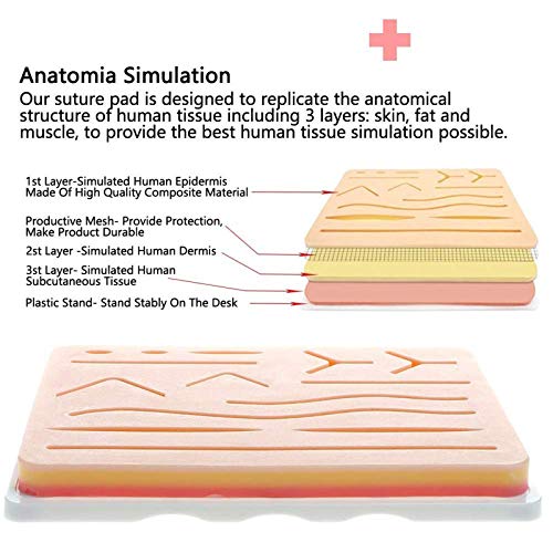 YWZQ Suture Training ayuda a kit de sutura todo incluido para desarrollar y refinar técnicas de sutura