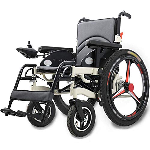 YXZQ Silla de Ruedas, Plegado eléctrico motorizado s, Potente Motor Dual Ligero, Solo 37 kg, Servicio Pesado, Motor Doble Plegable eléctrico para Personas Mayores discapacitadas