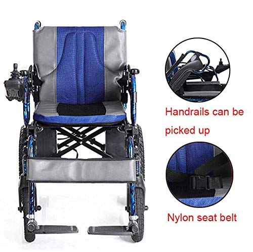 YXZQ Silla de Ruedas, Plegado eléctrico motorizado s, Potente Motor Dual Ligero, Solo 37 kg, Servicio Pesado, Motor Doble Plegable eléctrico para Personas Mayores discapacitadas