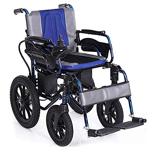 YXZQ Silla de Ruedas, Plegado eléctrico motorizado s, Potente Motor Dual Ligero, Solo 37 kg, Servicio Pesado, Motor Doble Plegable eléctrico para Personas Mayores discapacitadas