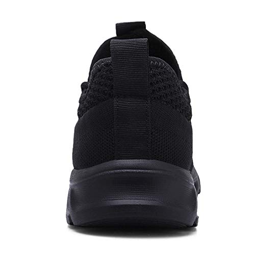 Zapatillas de Running para Hombre Casual Tenis Asfalto Zapatos Deporte Fitness Gym Correr Gimnasio Deportives Transpirables Seguridad Atlético Trekking Bambas Plataform Sneakers Negro 45 EU