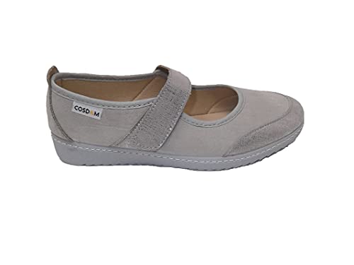 Zapato/Mujer/Cosdam/Plantilla Extraíble/Apto Plantilla ortopédica/Empeine Téxtil/Suela Poliuretano/Color Gris Perla/Talla 39