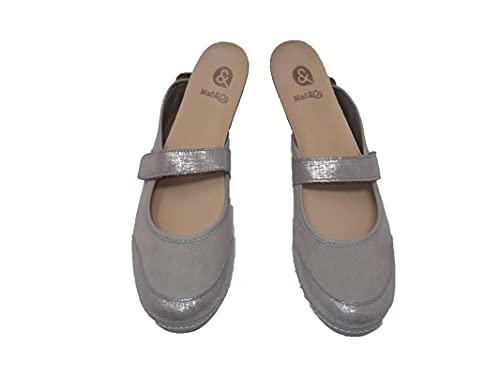 Zapato/Mujer/Cosdam/Plantilla Extraíble/Apto Plantilla ortopédica/Empeine Téxtil/Suela Poliuretano/Color Gris Perla/Talla 39