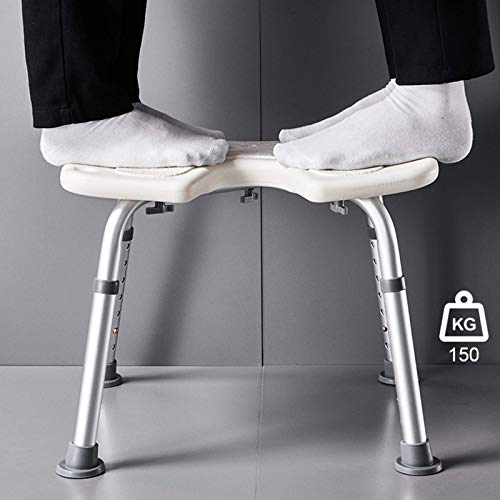 ZBBN Silla de Ducha para Personas Mayores Asiento de Ducha Ajustable en Altura con Brazos en Forma de U para Personas Mayores y Auxiliar de Ducha, Taburete de Ducha para baño, Elevador de baño, s