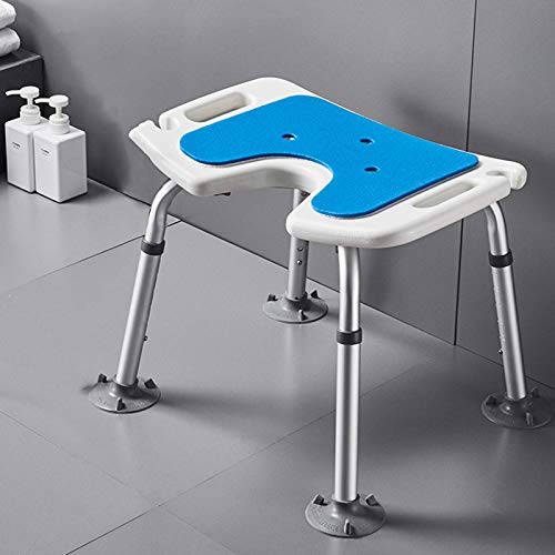 ZBBN Silla de Ducha para Personas Mayores Asiento de Ducha Ajustable en Altura con Brazos en Forma de U para Personas Mayores y Auxiliar de Ducha, Taburete de Ducha para baño, Elevador de baño, s