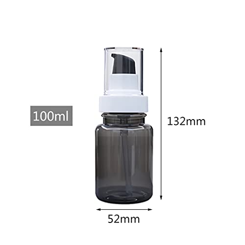 ZEOABSY 6 Piezas 100 ml Negro Translúcido Botella Bomba de loción, 100ml Loción Crema Dispensador de Botellas para esencias Champú Sueros Envase de Botella Cosmética, Gel Crema