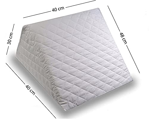 ZETA TEX - Cojín con Forma de Cuña para Cama y Sofá, Sujeción de Espalda Almohada de Lectura 40 x 30 x 48 cm Texturas Home