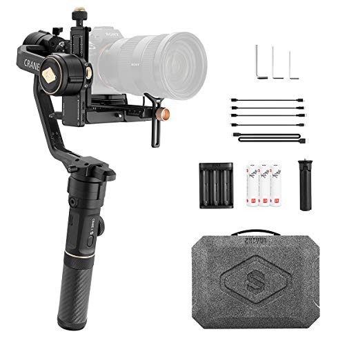 ZHIYUN Crane 2S Gimbal Estabilizador 3 Ejes para cámaras DSLR, cámaras sin Espejo con Lentes Combinados