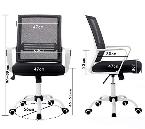 Zhou-WD Silla giratoria de Oficina, Soporte Lumbar Soporte Trasero Silla de computadora Sala de reunión Sala de recepción Silla del Hospital Banco Silla del Personal Mobiliario de Oficina