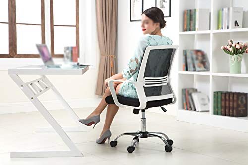 Zhou-WD Silla giratoria de Oficina, Soporte Lumbar Soporte Trasero Silla de computadora Sala de reunión Sala de recepción Silla del Hospital Banco Silla del Personal Mobiliario de Oficina