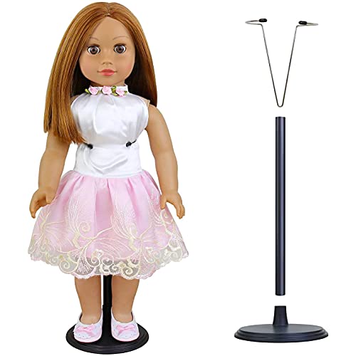 ZITA ELEMENT 2 Sets Soporte Ajustable para Muñeca de 35-46cm 14-18 Pulgadas American Doll y Otro Soporte para Muñeca de 35-46cm (Negro)