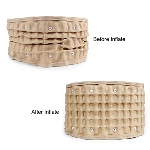 ZMIN Correas Hinchables de Apoyo Lumbar, Cinturon Inflable Ajustable Descompresión, Faja Lumbar Ayuda a Aliviar Dolor y Lesiones, Adecuado para 29 Pulgadas - 49 Pulgadas