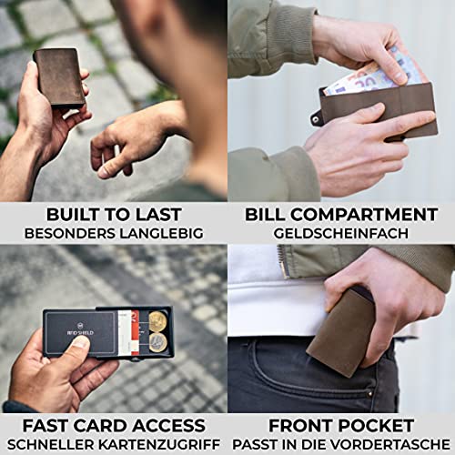 ZNAP Tarjetero Hombre RFID Metálico con Compartimento para Monedas – Cartera Tarjetero Hombre de Aluminio – Billetera Hombre pequeña para 12 Tarjetas – Monedero Hombre Minimalista