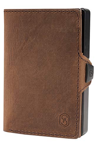 ZNAP Tarjetero Hombre RFID Metálico con Compartimento para Monedas – Cartera Tarjetero Hombre de Aluminio – Billetera Hombre pequeña para 12 Tarjetas – Monedero Hombre Minimalista