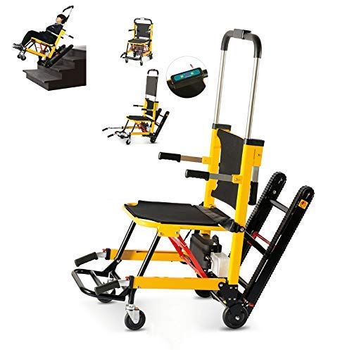 ZYYH Silla de Escalera motorizada médica, Silla de evacuación elevadora de Escalera para Transporte de Emergencia - Capacidad de Carga: 440 LB. Amarillo