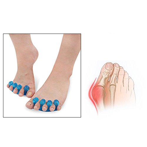 2 pares Separador de dedos de gel, para corregir hallux valgus, alivio del juanete, dedo en martillo y más, aliviar el dolor rápidamente después del yoga y las actividades deportivas