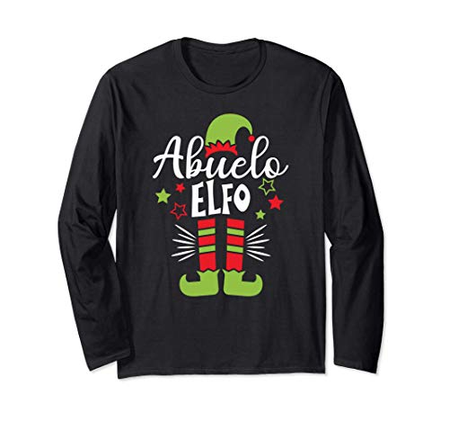 Abuelo elfo Pijama de Navidad, Xmas Familia Elf Pajama Manga Larga