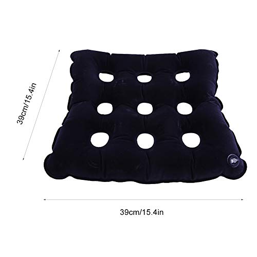 Almohada Para Glúteos, Asiento De Prevención De úlceras Por Presión Cojín Cuadrado Cojín Inflable Antiescaras(azul oscuro)