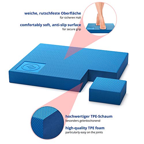 Almohadilla de Equilibrio Tabla Balance Pad Cojín Estabilidad + eBook de Entrenamiento | Rehabilitación Entrenador Ortopédico Fitness | Disco Propioceptivo Yoga Pilates Terapia Fisica Coordinación