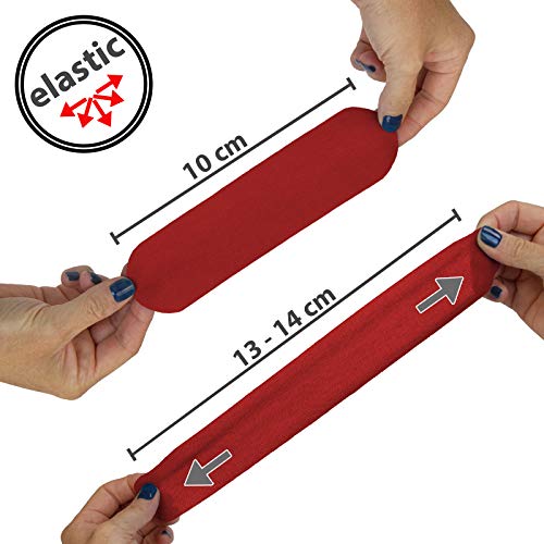 ALPIDEX Cinta Kinesiología Tape 5 m x 5 cm Cinta Muscular E- Book Ejemplos Aplicación, Color:rojo, Cantidad:12 rollos