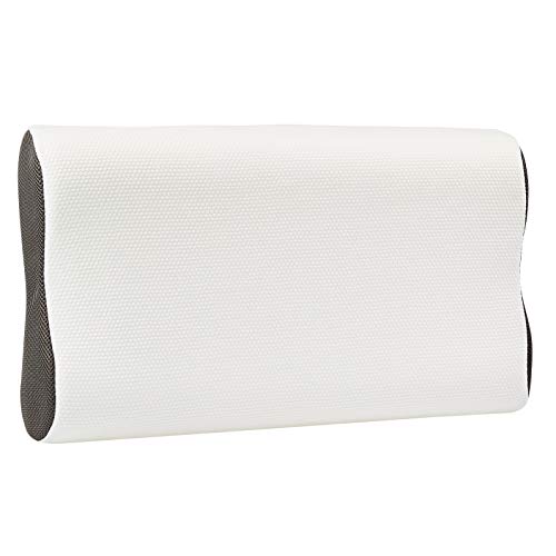 Amazon Basics - Almohada con soporte para cuello de espuma con memoria, de contorno, 60 x 35 x 11/7/11 cm