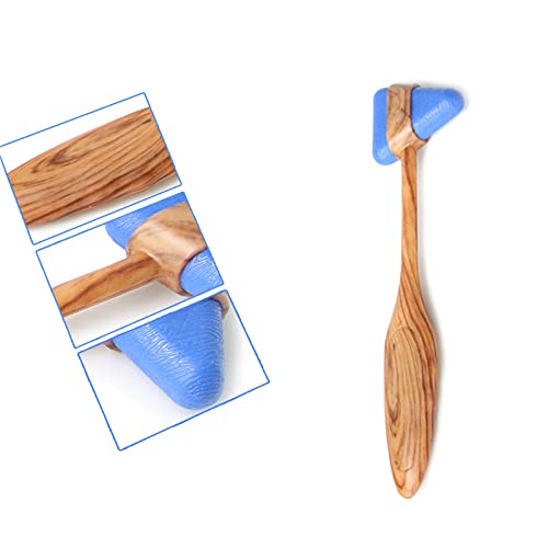 ANYURAN Juego Profesional de Martillo de Reflejos médicos, Martillo de percusión médico con Mango de Madera, Kit neurológico, Ideal para Estudiantes de Medicina