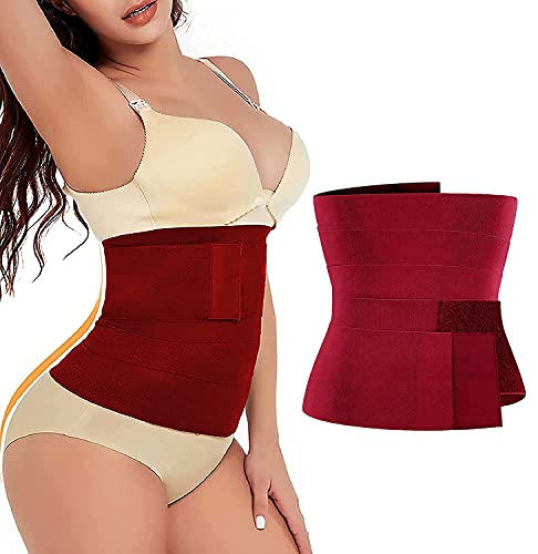 ASKSA Tiktok - Banda abdominal para mujer, para después del parto, Weinrot-4m, Talla única