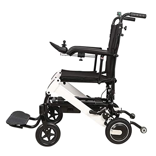 AWJ sillas de Ruedas Sillas de Ruedas eléctricas, Plegable, discapacitados, Asistencia para Ancianos, Auto, Controlador Dual, Inteligente, pequeño, portátil, Ligero, Scooter, 20,5