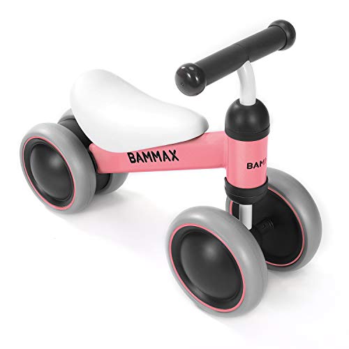 Bammax Bicicleta sin Pedales, Bici sin Pedales Niño, Juguetes Bebes 1 Año, Triciclos Bebes, Correpasillos Bebes 1 Año, Rosa