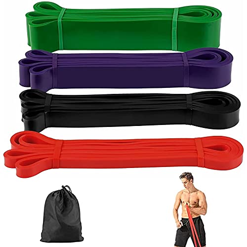 Banda de Resistencia, Bandas Elasticas de Fitness de Látex Natural, Gomas Elásticas, Bandas de Ejercicios Elásticas para paraYoga, Pilates, Entrenamiento de Fuerza