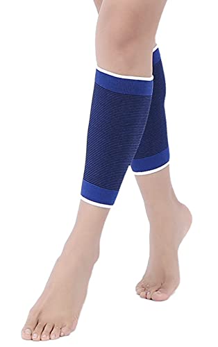 Banda elástica para rodilla, codo, tobillo, muslo, pantorrilla y espinillas, soporte para piernas, ideal para deportes y dolores musculares, unisex, color azul, 2 unidades