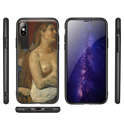 Berkin Arts Pierre Puvis De Chavannes para el Caso del iPhone X/iPhone XS/Estuche para teléfono móvil Artes/Impresión Giclee UV Cubierta del(A Maid Combing A Donna'S Hair)