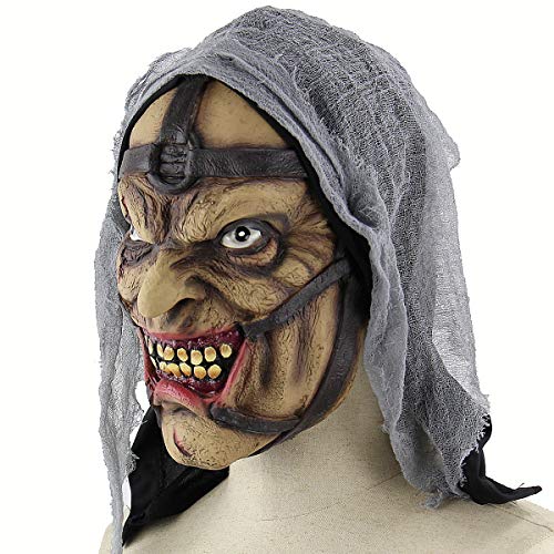 BESTOYARD Halloween Toothy Wizard Mask Cosplay Horrific Creepy Terrificador para Adultos