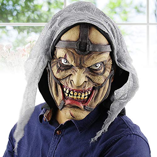 BESTOYARD Halloween Toothy Wizard Mask Cosplay Horrific Creepy Terrificador para Adultos