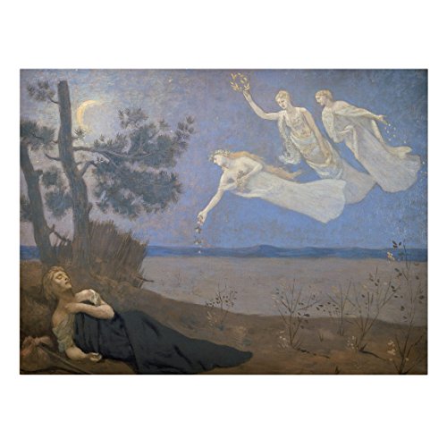 Bilderwelten Cuadro en Lienzo - Pierre Puvis de Chavannes - El Sueño - Apaisado 3:4, Cuadros Cuadro Lienzo Cuadro sobre Lienzo Cuadro Decoracion Cuadros Decorativos Cuadro XXL, Tamaño: 30 x 40cm