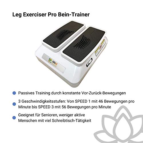 BioEnergiser Leg Exerciser Pro – Entrenamiento pasivo para jóvenes y mayores, 3 niveles, incluye mando a distancia, movimiento constante suave, adecuado para personas mayores