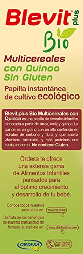 Blevit Plus Bio Multicereales con Quinoa - Papilla de Cereales para Bebé 100% Ecológica - Facilita la Digestión solo con Cereales Integrales - Sin Azúcares Añadidos - Desde los 5 meses - 250g