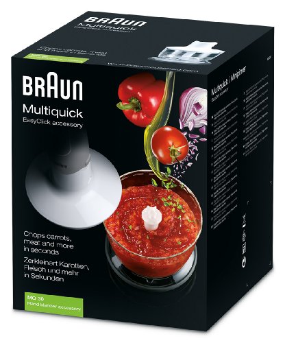 Braun MQ 30 Accesorios de licuadora, base antideslizante, con tazón mini helicóptero, 0.5 L, blanco