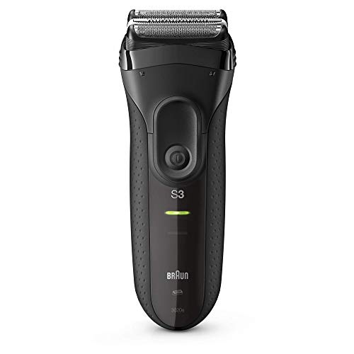 Braun Series 3 ProSkin 3020s Afeitadora Eléctrica Hombre, Afeitadora Barba Inalámbrica y Recargable, Máquina de Afeitar para Hombre, Negro