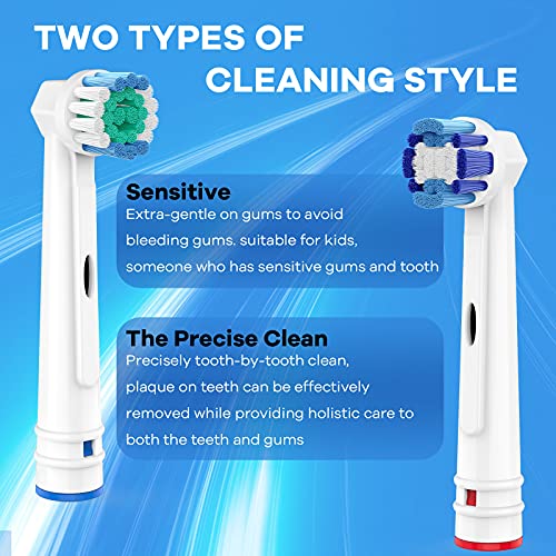 Brightdeal Cabezales de Repuesto para Braun Oral B Cepillo de Dientes Electricos - Recambios Cepillo Compatible con Oral-B Dientes Eléctrico ,5 Precision,5 Sensitive-10 Unidades